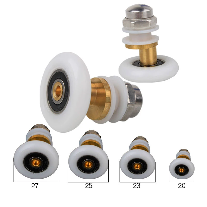 Description Picture 4 of item8Pcs 20/23/25/27mm Shower Glass Sliding Door Hanging Wheel Roller Bathroom Sliding Cabinet Eccentric Pulleys Replace Accessories