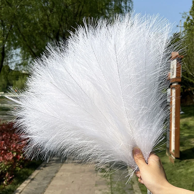 30/15 Faux Pampas Grass 42cm Artificial Pompous Grass Fake Pompass Branch Vase Filler Flower Arrangement for Home/Wedding Decor