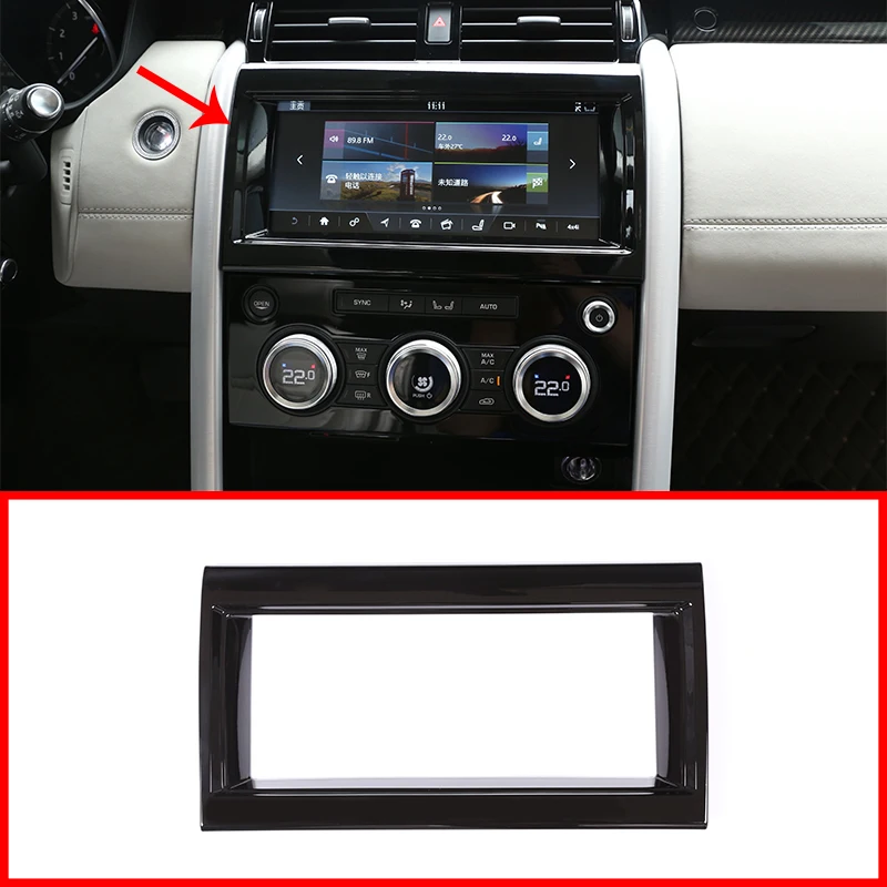 

For Land rover Discovery 5 LR5 L462 2017 2018 ABS Chrome Back Glossy Interior Navigation box Frame Cover Trim Accessory