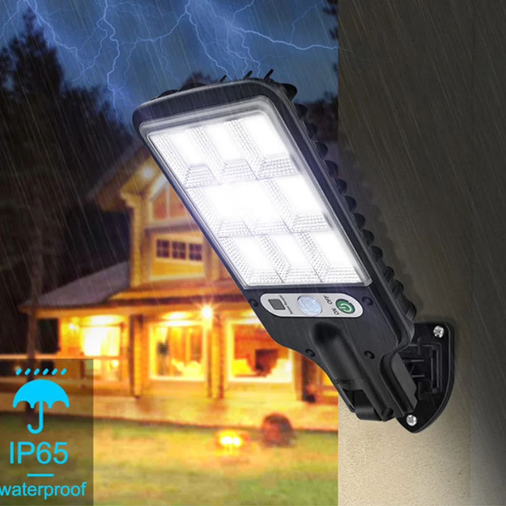 Description Picture 6 of itemSolar Street Lights Outdoor Automatic LED Street Light Waterproof PIR Motion Sensor for Gardens Paths Lanes Wall Lights Remote