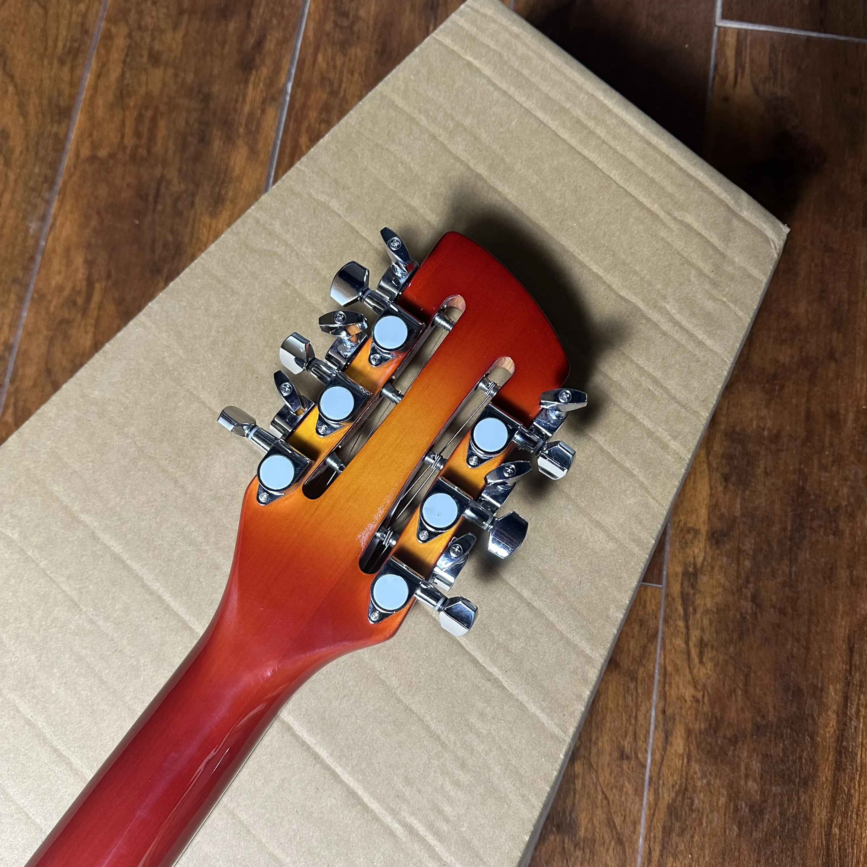 Rickenbacker 660 Electric Guitar Cherry burs color Basswood Body R Tail Bridge Black Color Rosewood Fretboard electric guitar