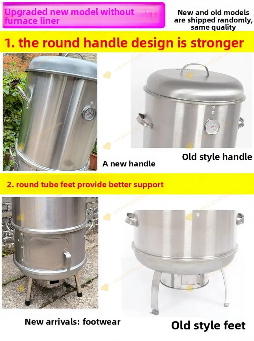 Charcoal BBQ Outdoor Smokeless Roaster for Duck Chicken Skewers Home Use