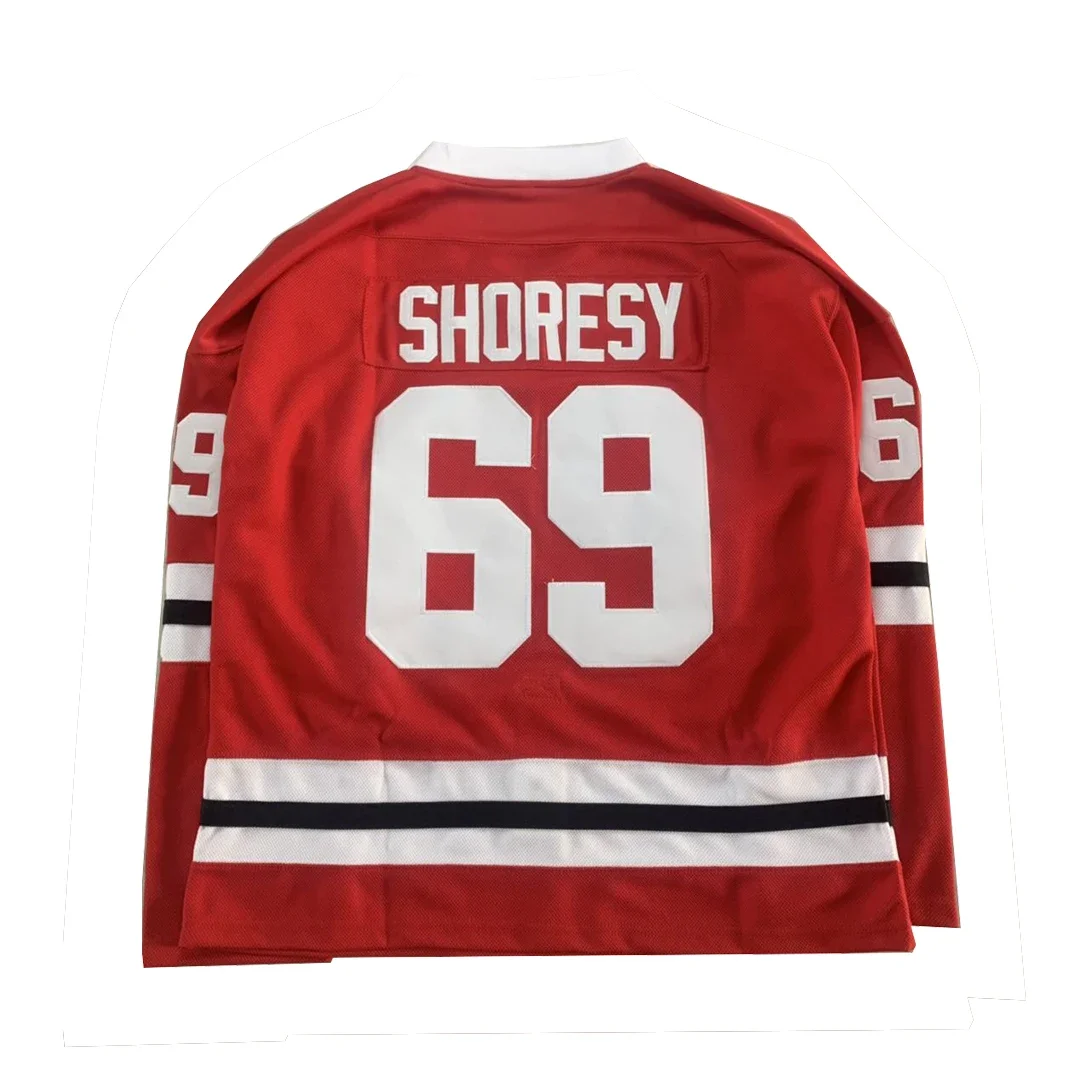 New Ice Hockey Jersey Letterkenny Irish 69# Shoresy Sewing Embroidery Outdoor Sportswear Jerseys High Quality Red White 2023 New