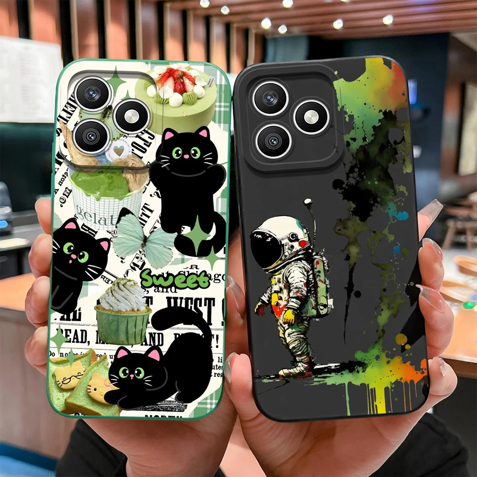 Green Cute Rabbit Pattern Silicone Case for For Honor X8D - Flexible, Anti-Drop with Full Camera Protection