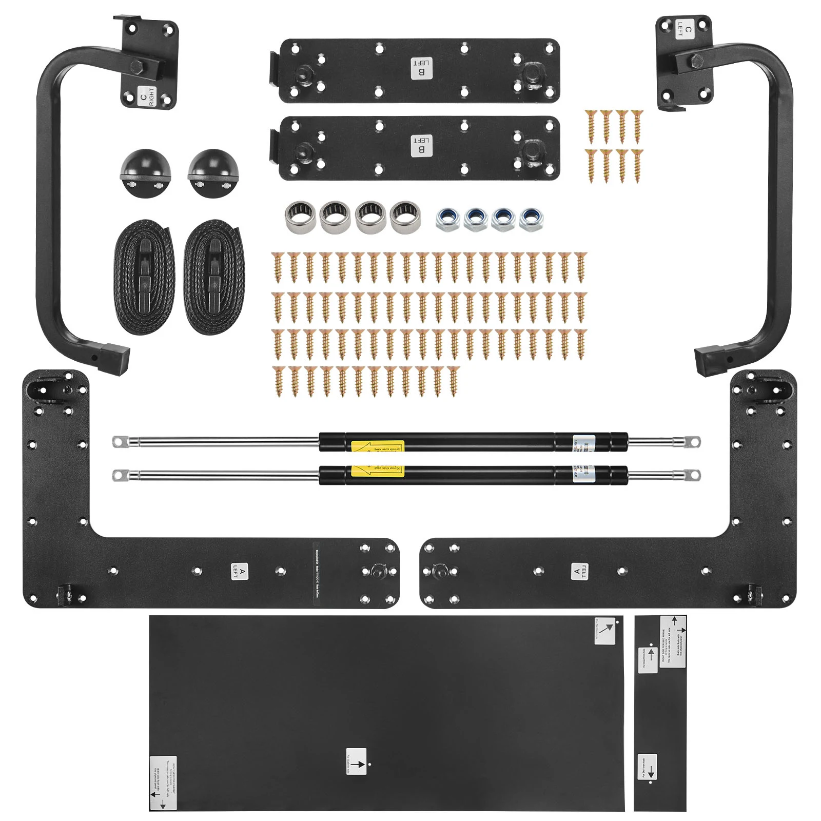 SucceBuy Murphy Bed Kit Full Size Vertical Deluxe DIY Wall Mechanical Hardware Pneumatic Lever Heavy Duty Frame for Guestroom