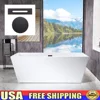 67" Oil-Rubbed Bronze Bathtub Non-Slip Design High Quality Acrylic Construction Chic Style Easy Clean & Maintenance Durable 1