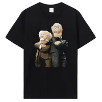Statler et Waldorf T-Shirt noir vêtements mode 100% coton bonne qualité marque coton chemise Style chemises Cool 3