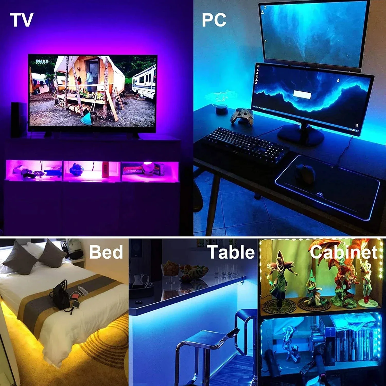 5V rgb LED páska led laso USB LED svléknout se 10 měřič lehký LED lepidlo pult osvětlení 5050 WIFI víla lehký zátka lampa dekorace