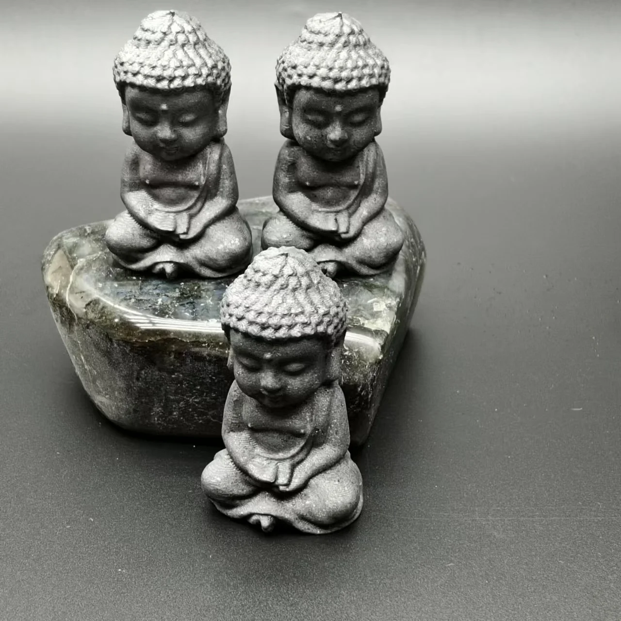 6cm Buddha Statue Natural Shungite Energy Quartz Reiki Magic Stones  Crystals Healing Fengshui Meditation Figurine Desk 3