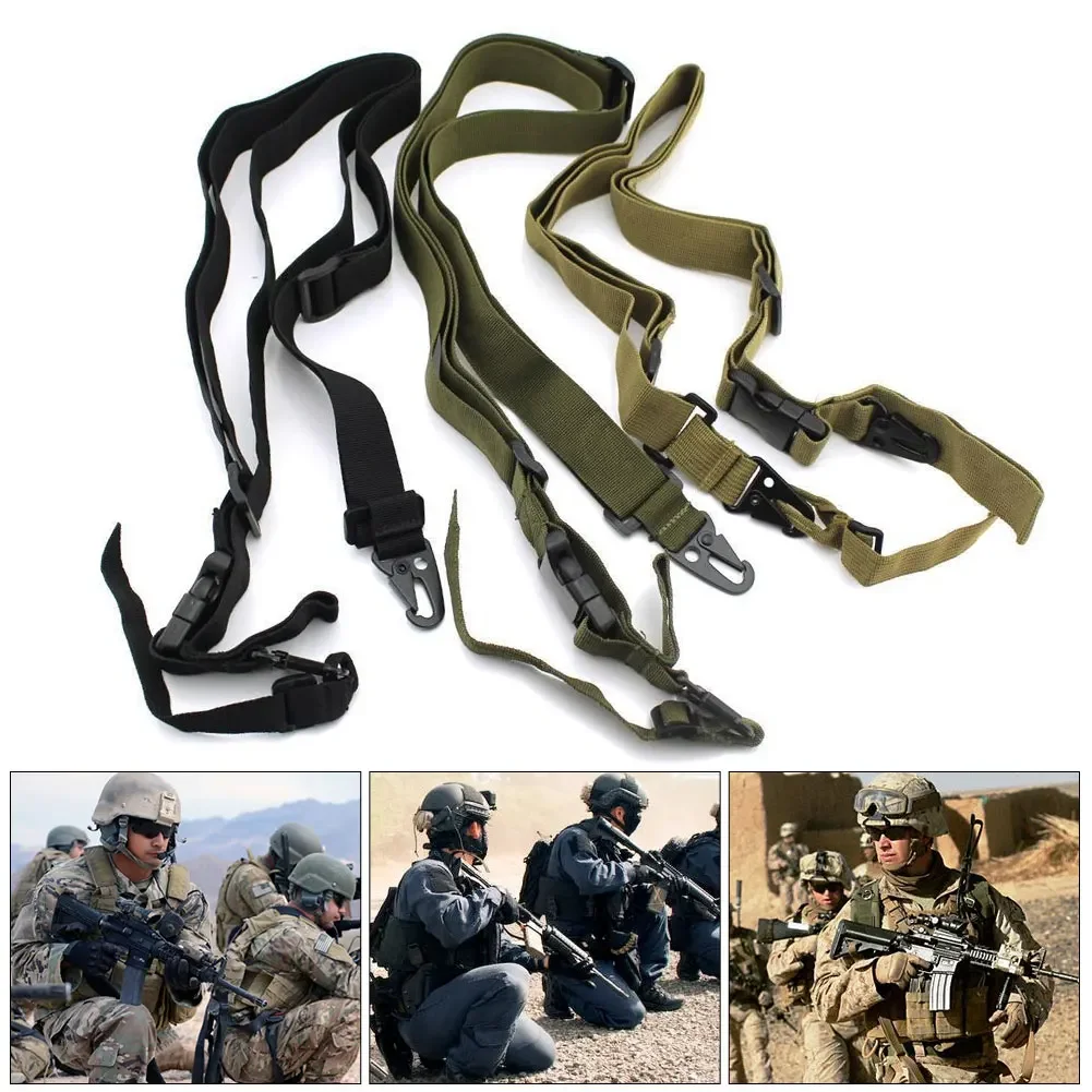 Tactical Gun Sling Shooting Adjustable 1/2/3 Point Bungee Airsoft Rifle Strapping Belt Hunting Hiking Accessories gun sling