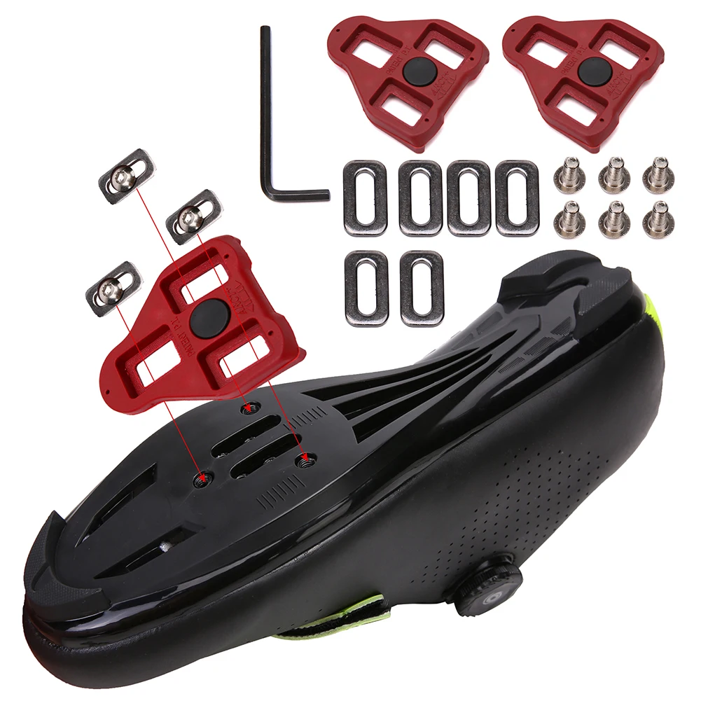 CLISPEED 1 Pair Bike Cleats with Look Delta Pedals Bicycle Cycling Cleats Indoor Cycling and Road Shoes 