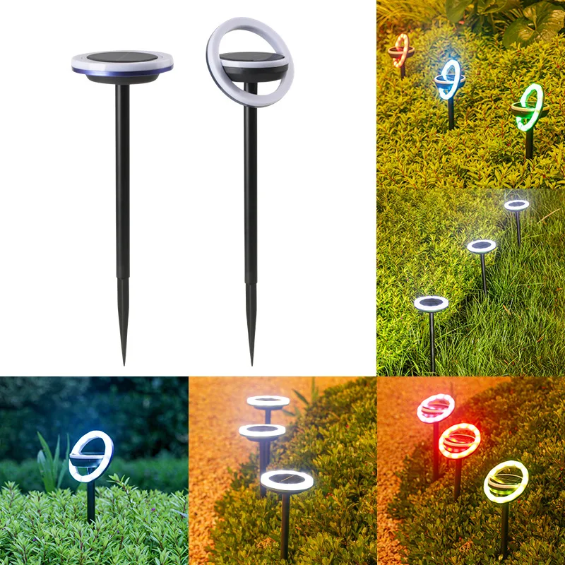 

Outdoor Solar Light Rotating Lawn Lamp IP65 Waterproof LED Stake Light Landscape Ground Lamp for Outdoor Pathway Garden Decor