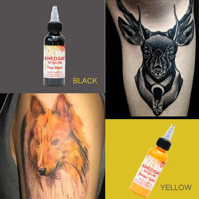 

60ML/Bottle Tattoo Pigment Inks Safe Permanent Tattoo Paints Supplies for Body Beauty Tattoo Art for Tattoo Professional Use 1pc