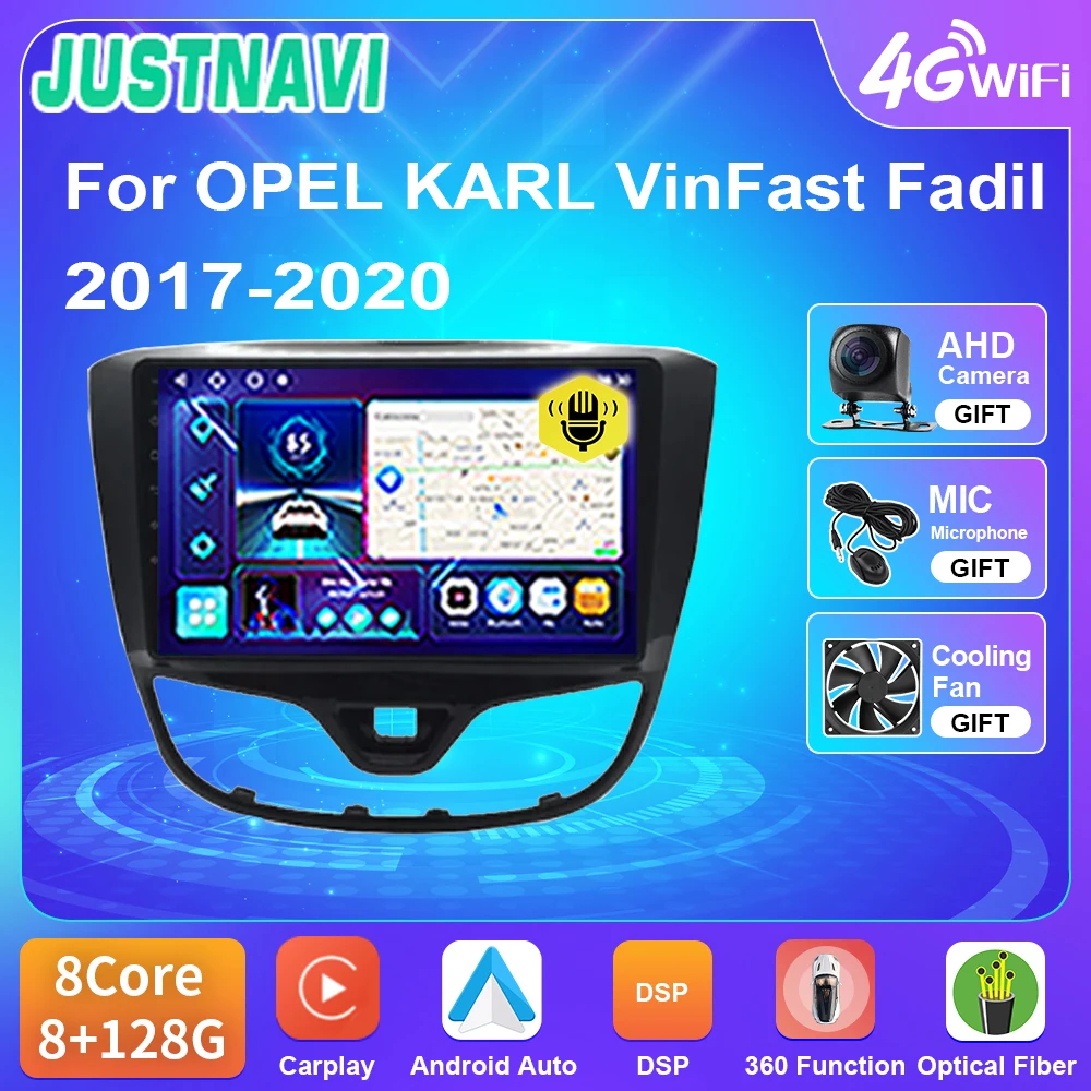 

Автомобильный радиоприемник JUSTNAVI для OPEL, Карл VinFast Fadil 2017-2020, мультимедийный плеер, стерео-навигация, GPS, видеоплеер No 2din, 2 din, DVD