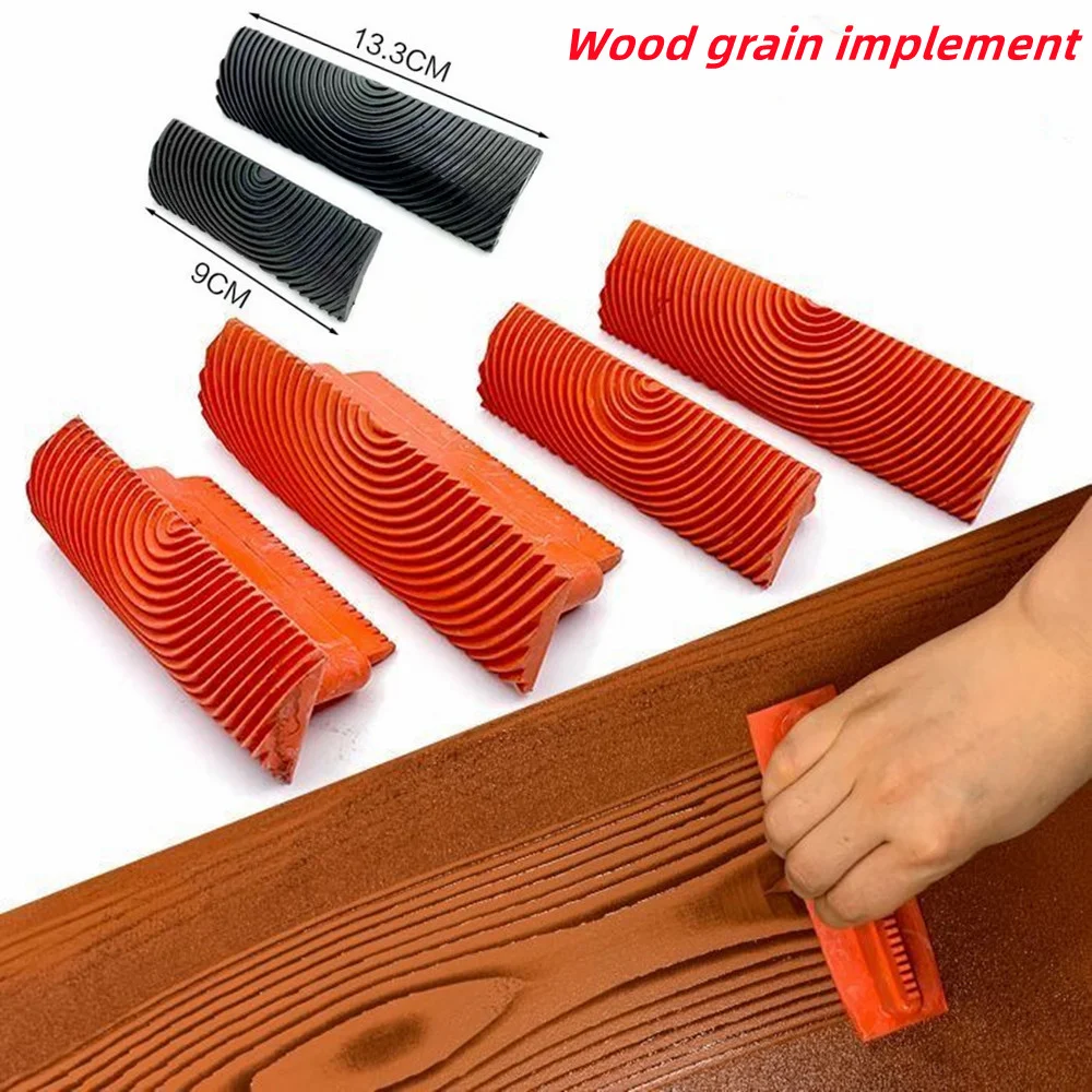 6-8Pcs/set Rubber Roller Brush Painting Tools DIY Imitation Wood Graining Texture Roller Wall Painting Tools for Home Decoration 8pcs geometric shapes stencils multi functional printing stencils for wall home