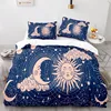 Boho Sun and Moon Duvet Cover Mysterious Astrology Bedding Set Microfiber Witch Wiccan Fortune-Telling Tarot Cards Quilt Cover 2