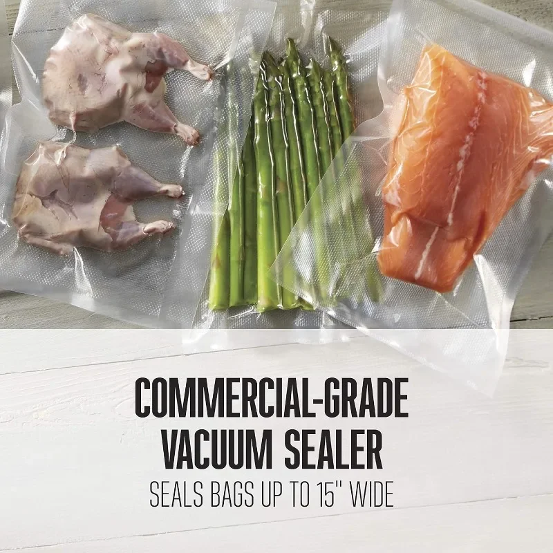 Weston Brands Vacuum Sealer Machine for Food Preservation & Sous Vide, Extra-Wide 5mm Bar for Sealing Bags up to 15"