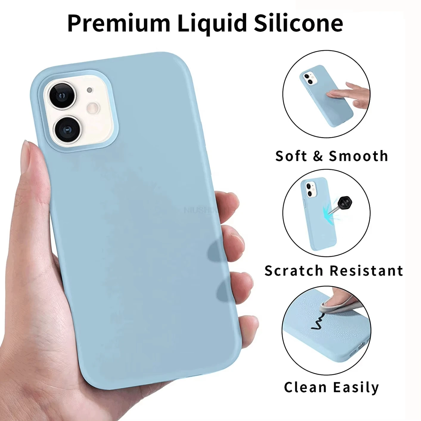 Luxury Liquid Silicone Rubber Phone Case - Cute Colors Collection