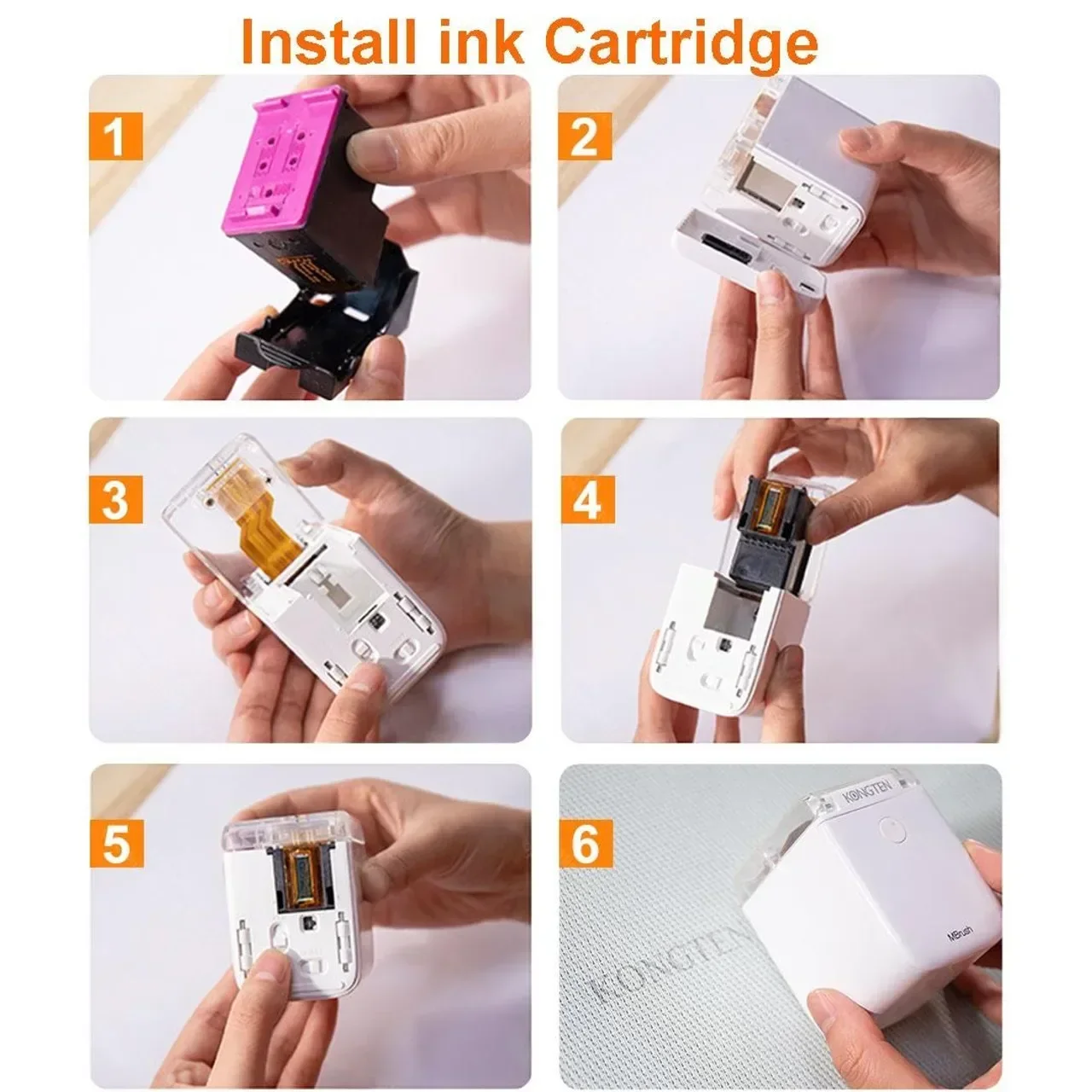 GlowMart High-Resolution Handheld Printer Portable Mini Impresora Portatil Printer for Crisp and Clear Prints Mbrush