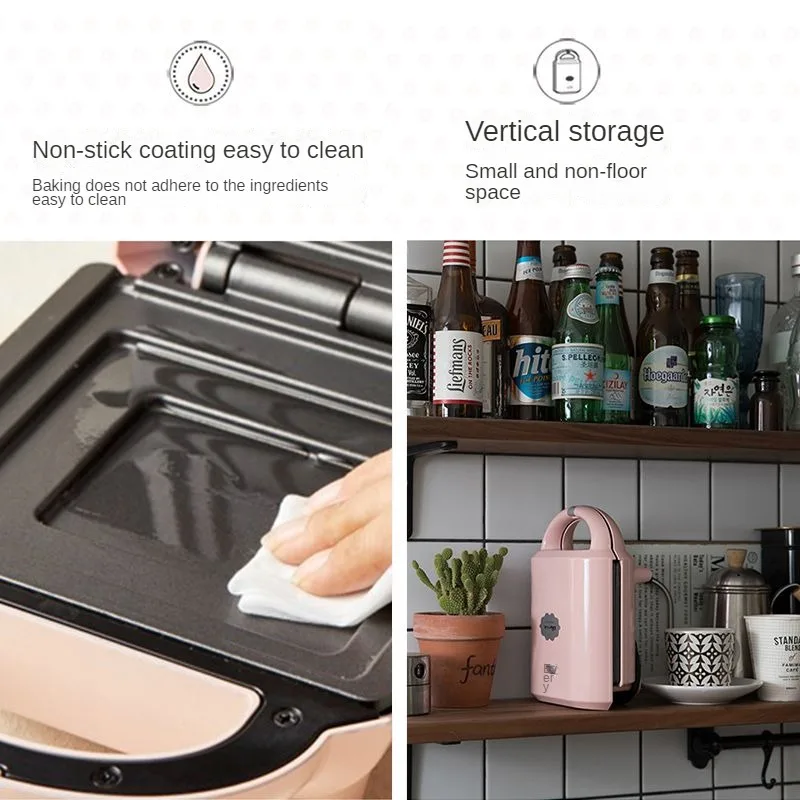 460W Breakfast Machine Double Sided Heating Automatic Sealing Non-Stick Pan Sandwich Maker Home Cookware Multifunctional Toaster 6