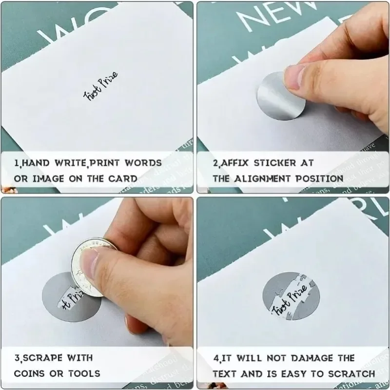 Round Scratch-Off Stickers for DIY Projects and Party Decor