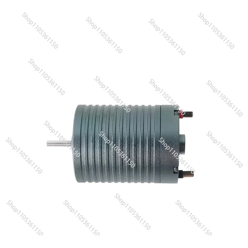 Moteur sans balais 370 44K axe rond 18.7mm haute performance, vue latérale montrant la longueur.