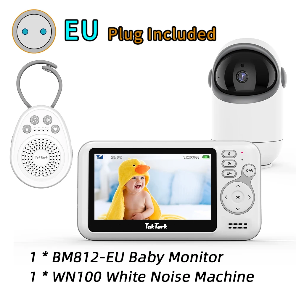 TakTark Camara Vigilancia Bebe, 5 IPS 720P Vigilabebes con Camara Rotación  300°, Vigila Bebes con Cámara Inalámbrico Monitor con Visión Nocturna, VOX,  Comunicación Bidireccional, Sin WiFi Sin App : : Bebé