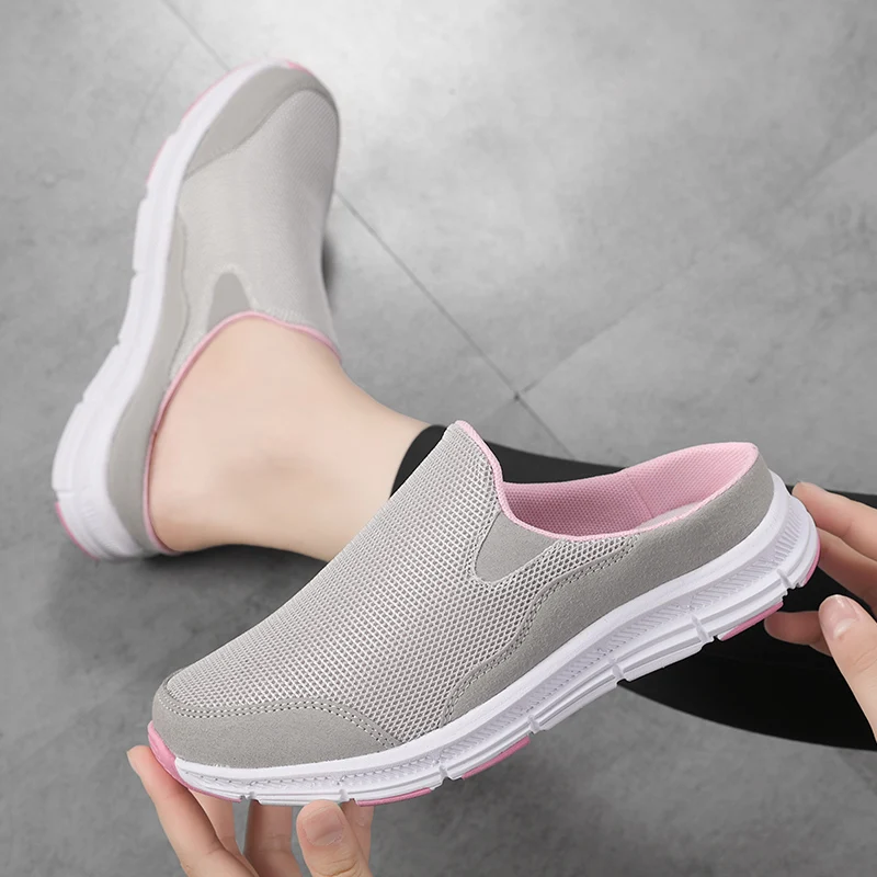 

Slippers Elegant Flat Bottom Outdoor Women's Shoes Comfortable and Breathable Spring/Summer Simple and Convenient Half Sandals