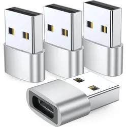 Universal USB - C to USB - A OTG Converter Tail Adapter - Other (Silver4pcs)