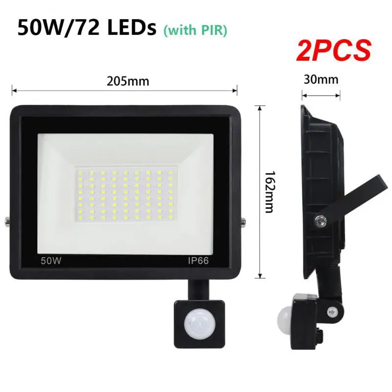 

2PCS Motion Sensor LED Flood Light 220V Waterproof Spotlights 30W 50W 100W Wall Lamp Reflector Outdoor Lighting for Garden