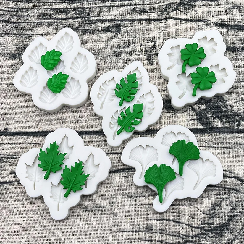 Palm Ginkgo Ahorn Monstera Deliciosa Blätter Silikon Sugarcraft Form Harz Werkzeuge Cupcake Fondant Kuchen Dekorieren Werkzeuge – Detail 8