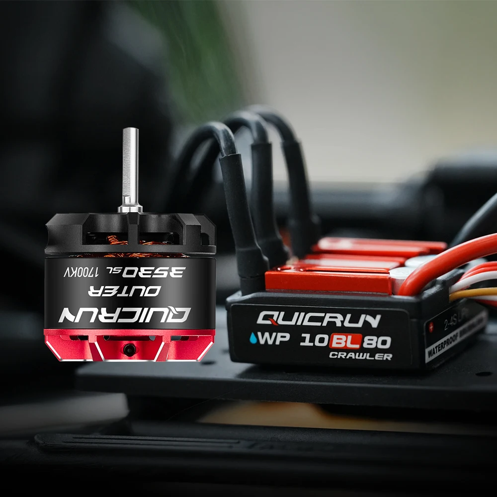 Hobbywing Quicrun WP 10BL80 80A ESC + Moteur 3530SL 1700/2200KV Combo