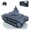 2.4G Heng Long 1/16 Scale 7.0 Plastic German Panzer III L RC Tank Model 3848 Battle Against IR Battle Toys for Boys TH17339-SMT7 1