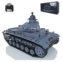 2.4G Heng Long 1/16 Scale 7.0 Plastic German Panzer III L RC Tank Model 3848 Battle Against IR Battle Toys for Boys TH17339-SMT7 1