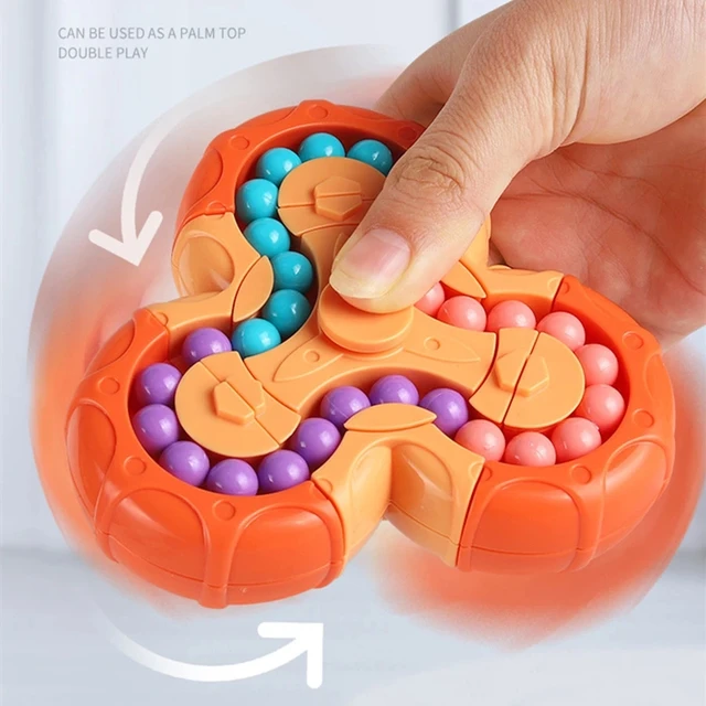 Magic Bean Cube Finger Gyro Rotating Antistress Relieve Anxiety Develop Intelligence Decompression Fidget Toy Adults Kids Gift 5