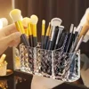 Clear Acrylic Makeup Brush Holder Desk Cosmetic Organiser Lipstick Storage LipstickStorage Holder Stand Diamond Makeup tools 2