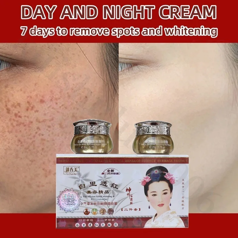 Spot-Removing & Whitening Day & Night Cream Set - Dual Action for Clearer, Brighter Skin Care Set for Wome