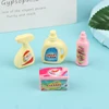 4Pcs/Set 1:12 Dollhouse Miniature Cleaning Set Laundry Detergent Soap Household Washing Kit Pretend Play Doll House Accessories 1