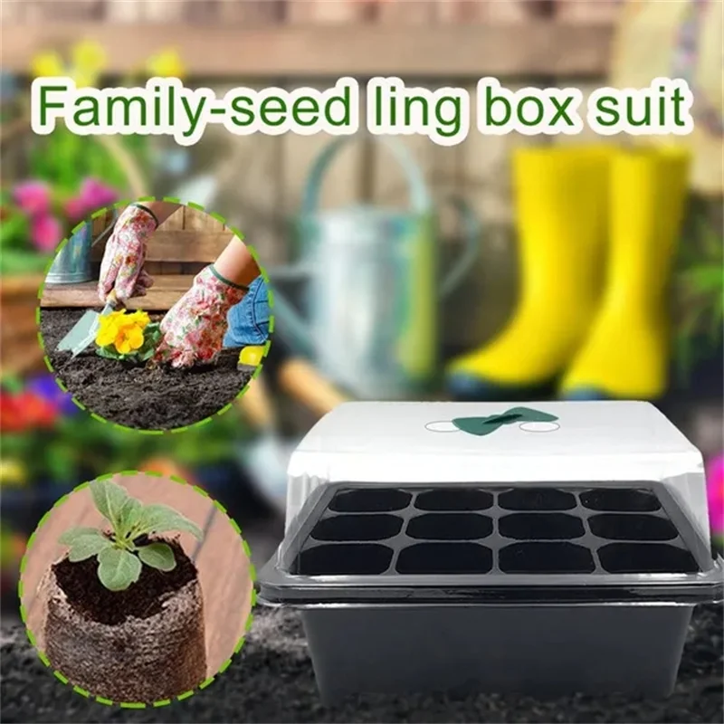 12 Hole Seedling Trays Tools Seed Starter Pots Plant Flower Grow Box Propagation for Gardening Grow Starting Germination Box seed starter tray seedling tray plant propagation pots