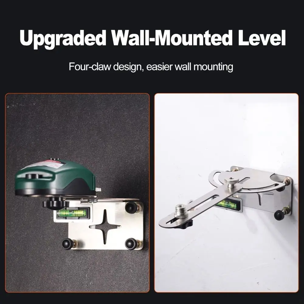 Wall Mount Wall Bracket Portable Adjustable Level Holder Stainless Steel 4 Point Claw Design Rotating Bracket Contractors Use