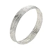 6PC/SET Trendy Gold Silver Color Bangles Bracelets For Women 68mm Big Circle Wire Round Bangle Jewelry Pulseras Gifts Wholesale 1