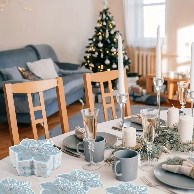 20 Stück Einwegservietten Tischpapierhandtücher Elegante weiße Folie Gold Dot Bedrucktes Gewebe Geburtstagsfeier Hochzeitsserviette Weihnachten – Detail 3