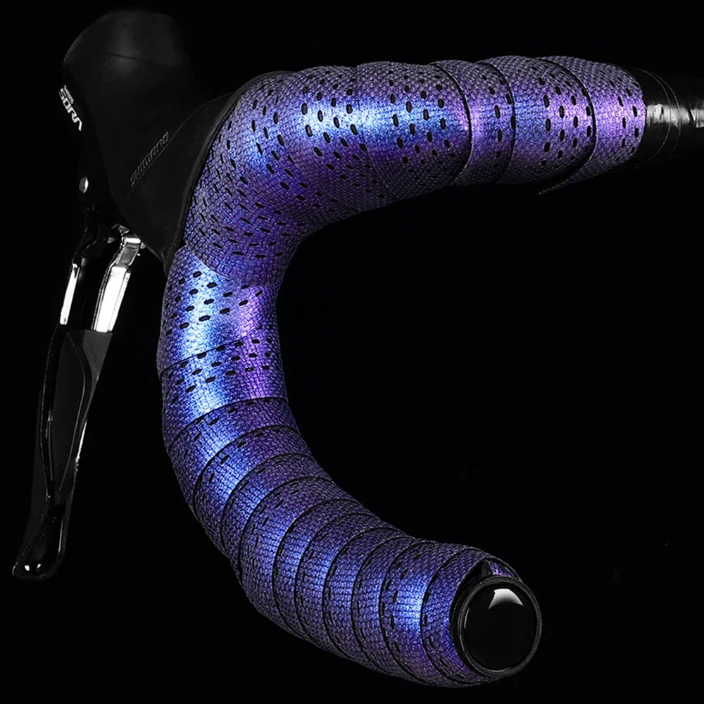 Gradient Purple Road Bike Bend Handle Strap Bicycle Handlebar Tape Breathable Anti Slip Waterproof EVA Shock Absorber Bike Tape