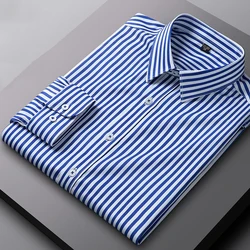 Striped Stretch Long Sleeve Shirt Casual