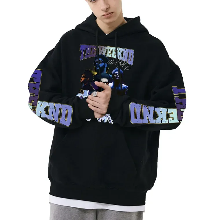 

Dawn FM The Weeknd Graphic Hoodie Man Casual Loose Oversized Fleece Cotton Hooded Pullover Men Women Fashion Hip Hop Sweatshirt