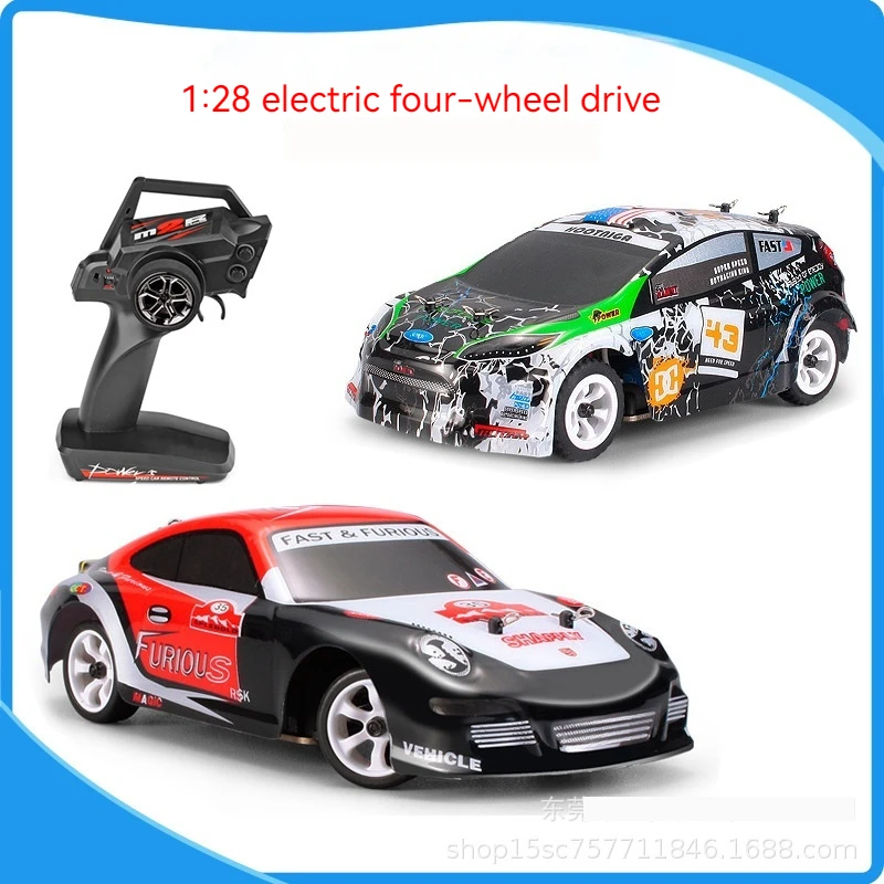 

1:28 High-speed Four-channel Rally Alloy Race Car 2.4g Wireless Remote Control Four-drive Drift Electric Race Car Children's Toy