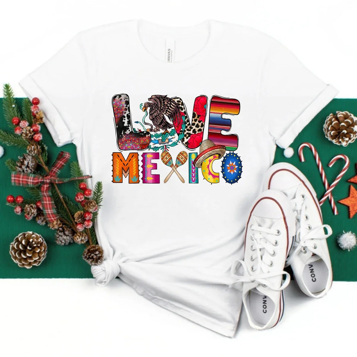 Śmieszne słodkie wzór w cętki Mexico Culture Mama Skull T Shirt damskie ubrania odzież damska t-shirt na krótki rękaw w stylu Harajuku koszulki