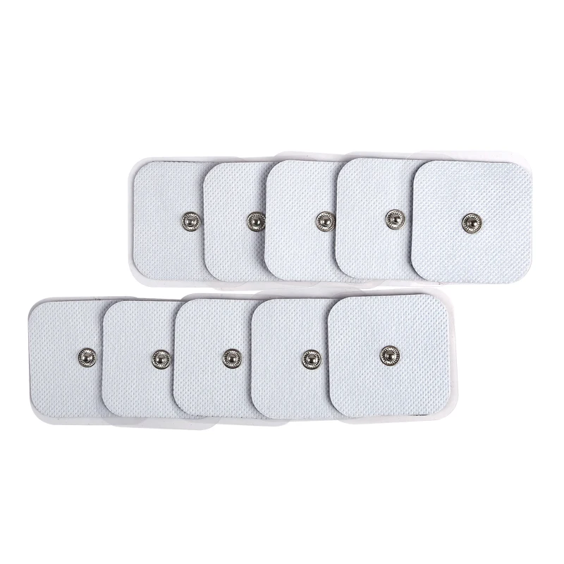 Electrode Pad Patch for Electric Tens Acupuncture Digital Therapy Machine 5*5cm Button Self Adhesive Gel Electrode Sticker 3.5mm electrode pads massage gel pads