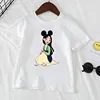 Disney Princess Kids Clothes T-Shirts Summer T Shirts Children Cartoons Kawaii Fashion Anime Tops Boy Girl Outfits Tee Shirt 3