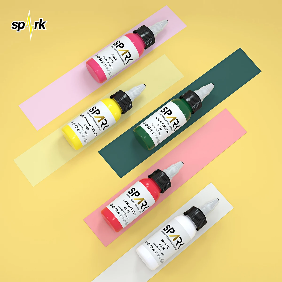 Newest Spark Tattoo Inks 30ml 50 Colors Professional Tattoo Ink Bottle Natural Plant Micropigmentation Ink Permanent Body Art